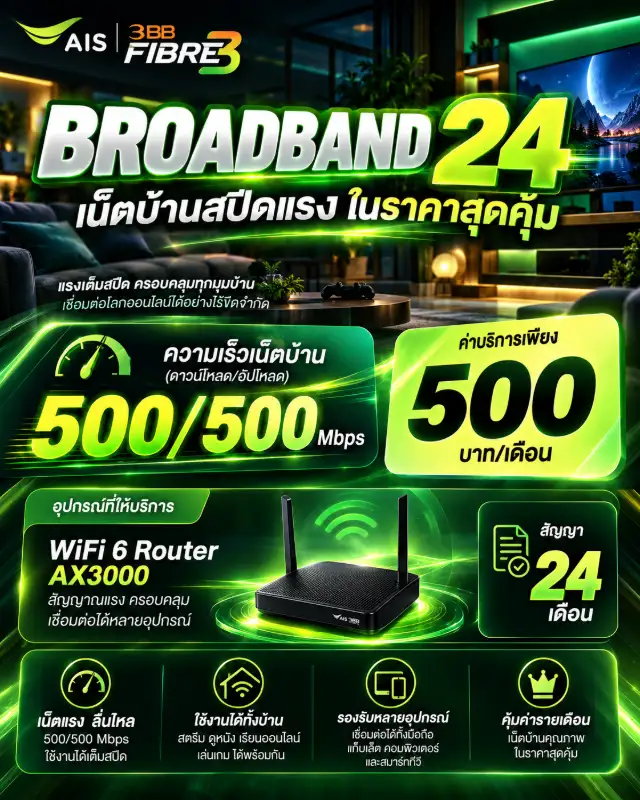 เน็ตบ้าน ais fibre